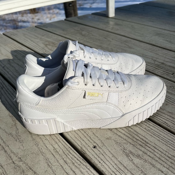 Puma Cali (White w/ Gold) Women’s Sneakers - Picture 4 of 5